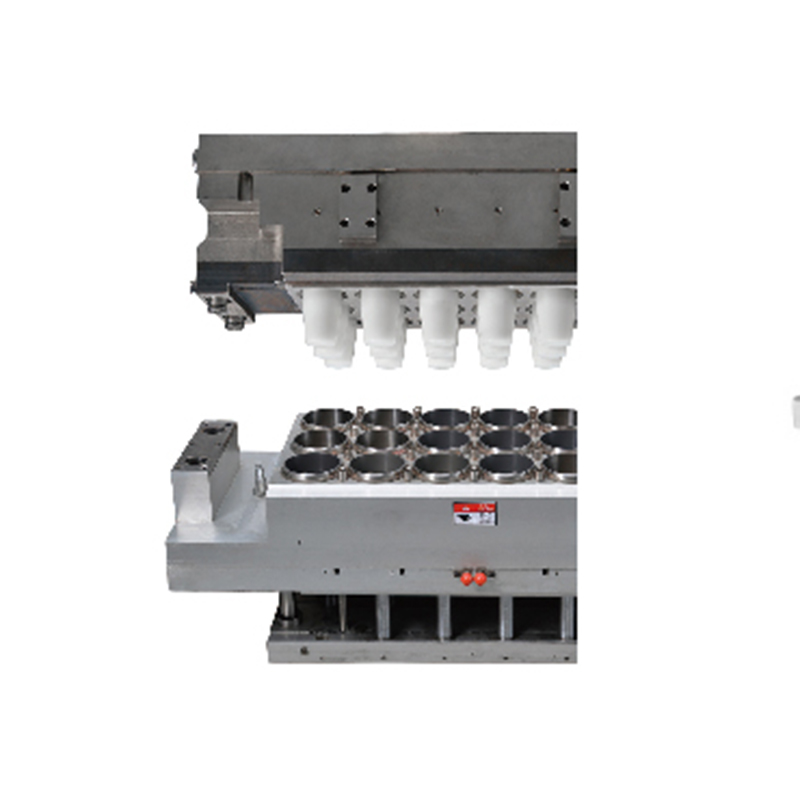 Thermoforming plastic pocula / laminis / vasis / boxes / operculis fingunt